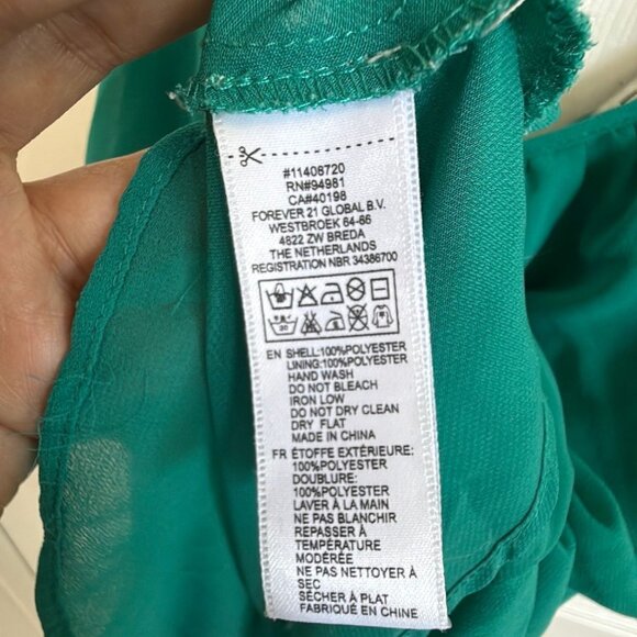 Sz small forever 21 teal top - Picture 2 of 4